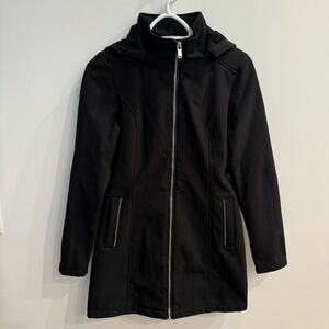 Reitmans Black Softshell Jacket with hoodie